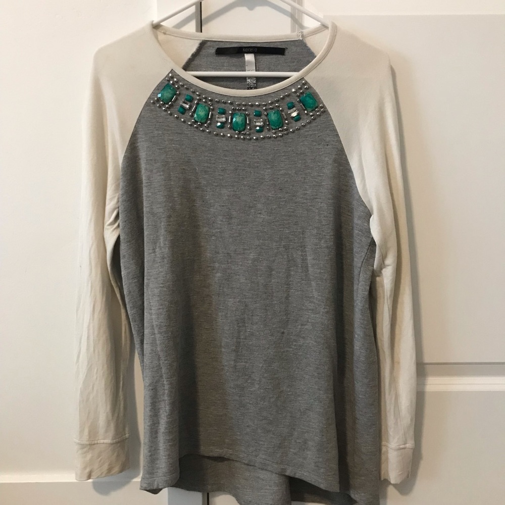 Jeweled top with turquoise detail